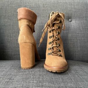 Gianni Bini never worn lace up suede boots